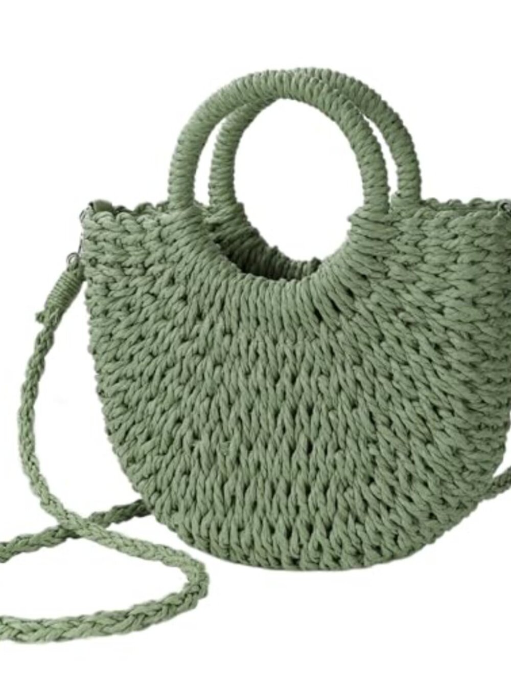 Womens Straw Beach Bag Woven Crossbody Satchel Handbag Purse